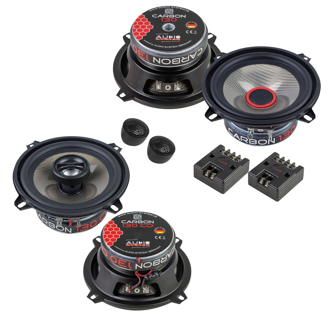 Mediadox Front/Heck 13cm/130mm Auto Lautsprecher/Boxen/Speaker Komplett-Set von Audio System kompati