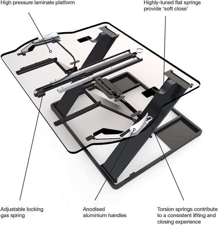 Oploft Sitz-Steh Plattform Opløft Standing Desk Converter, Opløft Standing Desk Converter