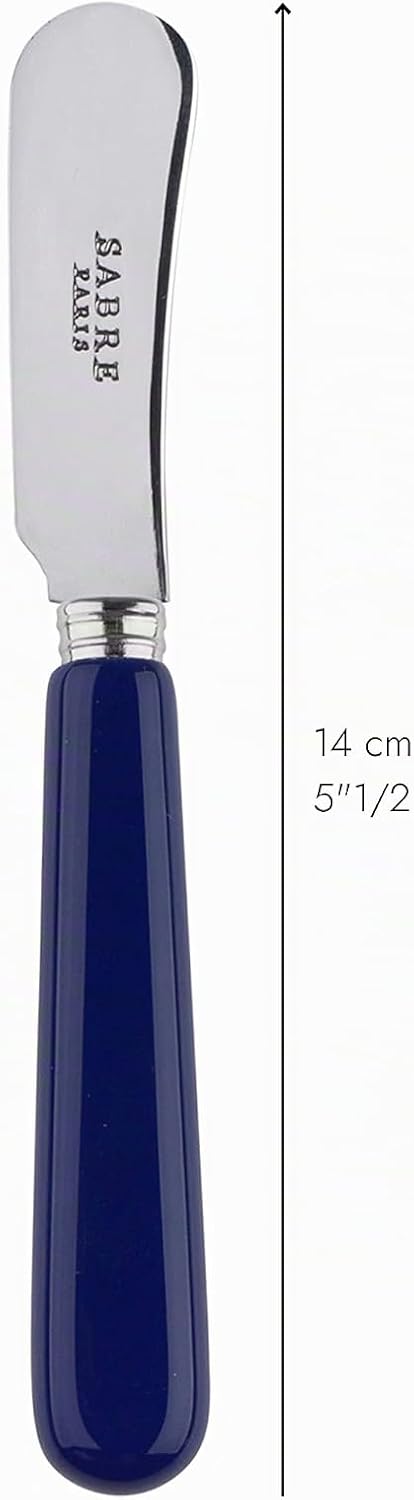 SABRE PARIS - 2er Buttermesser 14 cm - Pop - Ideal Für Butter, Aufstrich - Edelstahl &amp; Acryl - Spülm