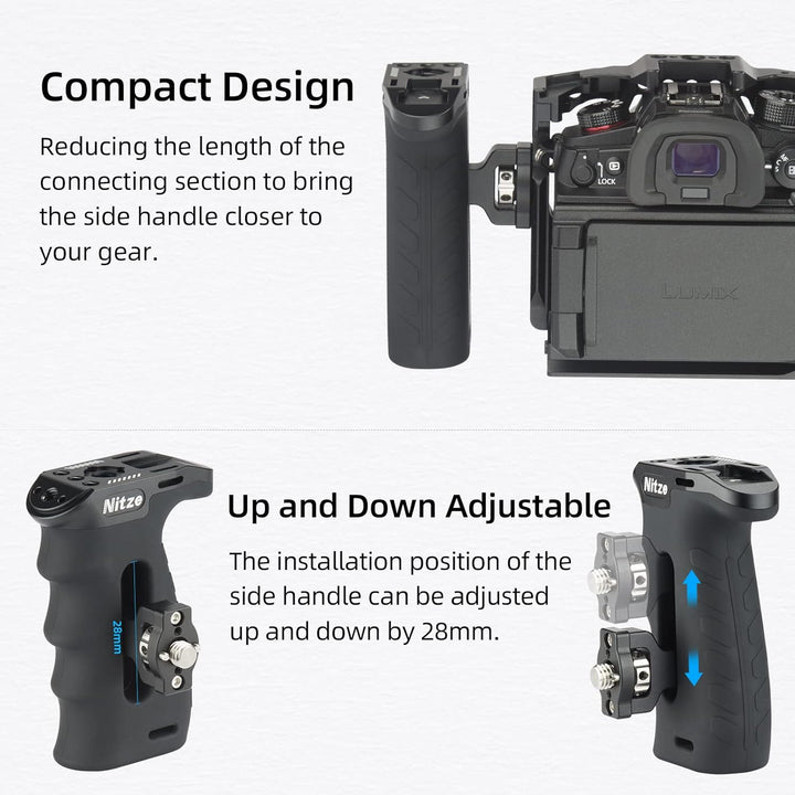 Nitze Locating Side Handle with 3/8" ARRI Locating Pins, ARRI Seitengriff Ergonomischer mit Built-in