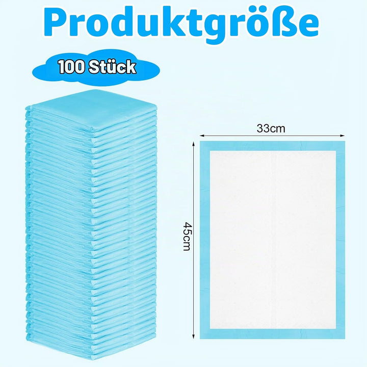 100 Stück Baby Wickelauflage, 33 × 45 cm Wickelunterlage Einweg, Baby Changing Mat für Unterwegs, Hy