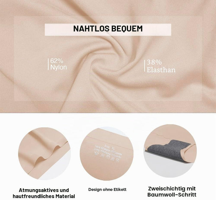 Dumwis Unterhosen Damen,Nahtlos Slips Unterwäsche Frauen,Hohe Taille Panties,No Show Panties,Mehrpac