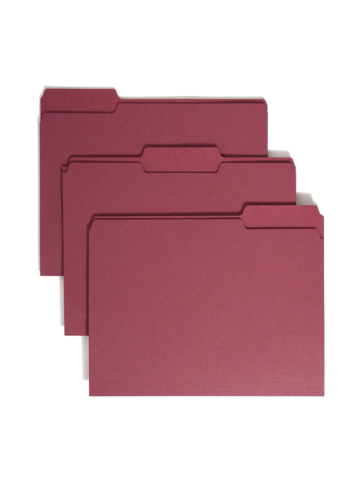 Smead Farbiger Aktenordner, 1/3-Schnitt, Briefgrösse, Kastanienbraun, 100 Stück pro Box (13093), kas