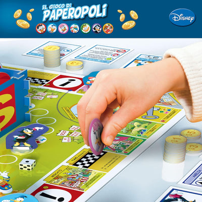 Lisciani Giochi - Disney Paperopoli, Unternehmen in Box, Spielplaner, Charakter, 21 Schlüsselkarten,