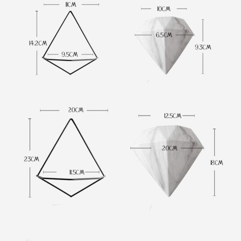 BESPORTBLE Keramik Pflanzer Wandhalterung Mini Hängende Sukkulenten Töpfe Geometrische Wandvasen Mar