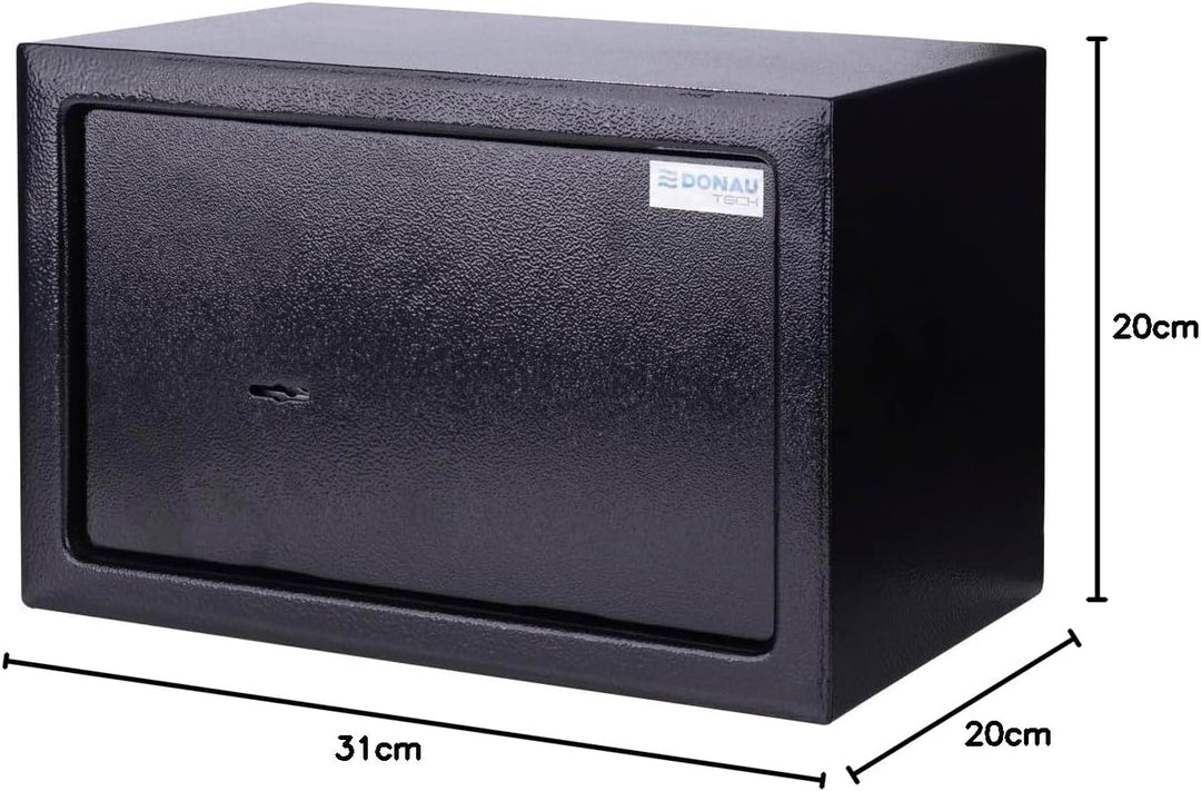 DONAU TECH Tresor Möbeltresor 8,5 L / 31 x 20 x 20 cm/Manuell Safe Möbeltresor/Safe Geldschrank Bode