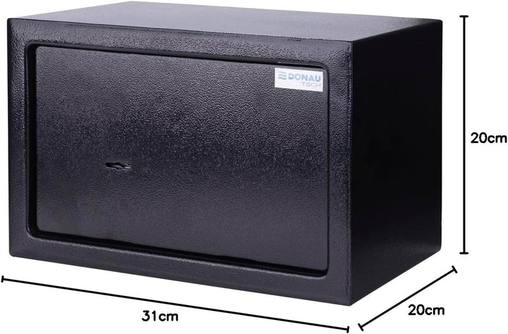 DONAU TECH Tresor Möbeltresor 8,5 L / 31 x 20 x 20 cm/Manuell Safe Möbeltresor/Safe Geldschrank Bode