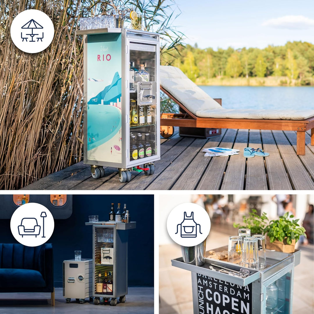 VanDeBord Ausstattungspaket Gin-Set, Zubehör für Flugzeugtrolleys, Airline Trolleys