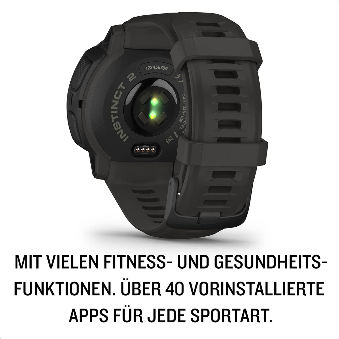 Garmin Instinct 2 Solar – GPS-Smartwatch mit unendlicher Akkulaufzeit im Smartwatch-Modus, über 40 S