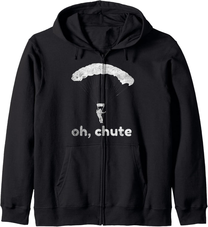 Skydive Pun Oh Chute Paragliding Lustige Skydiving Geschenke Kapuzenjacke