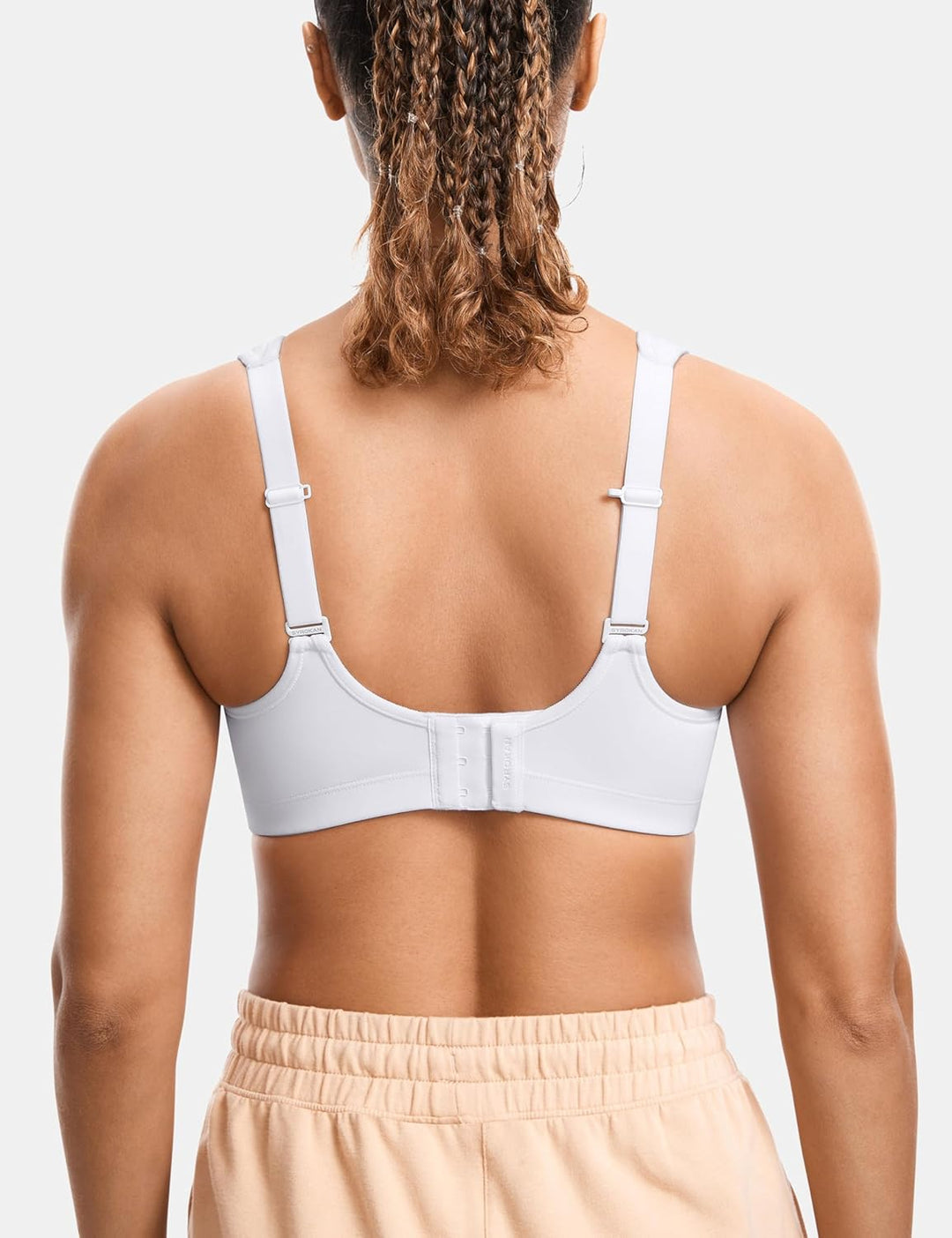 SYROKAN Damen Sport BH Bügel Starker Halt Grosse Brüste BHS mit Abnehmbaren Cups und Gepolsterten Tr