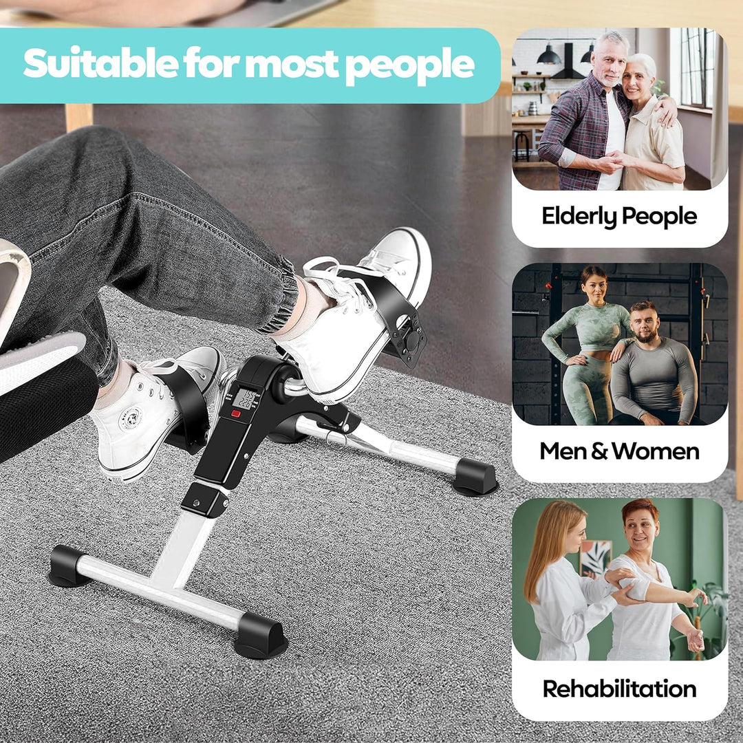 TechFit Pedal-Ausbilder, Mini-Heimtrainer für Heim und Büro, leichte Trainingsmaschine für Arme und