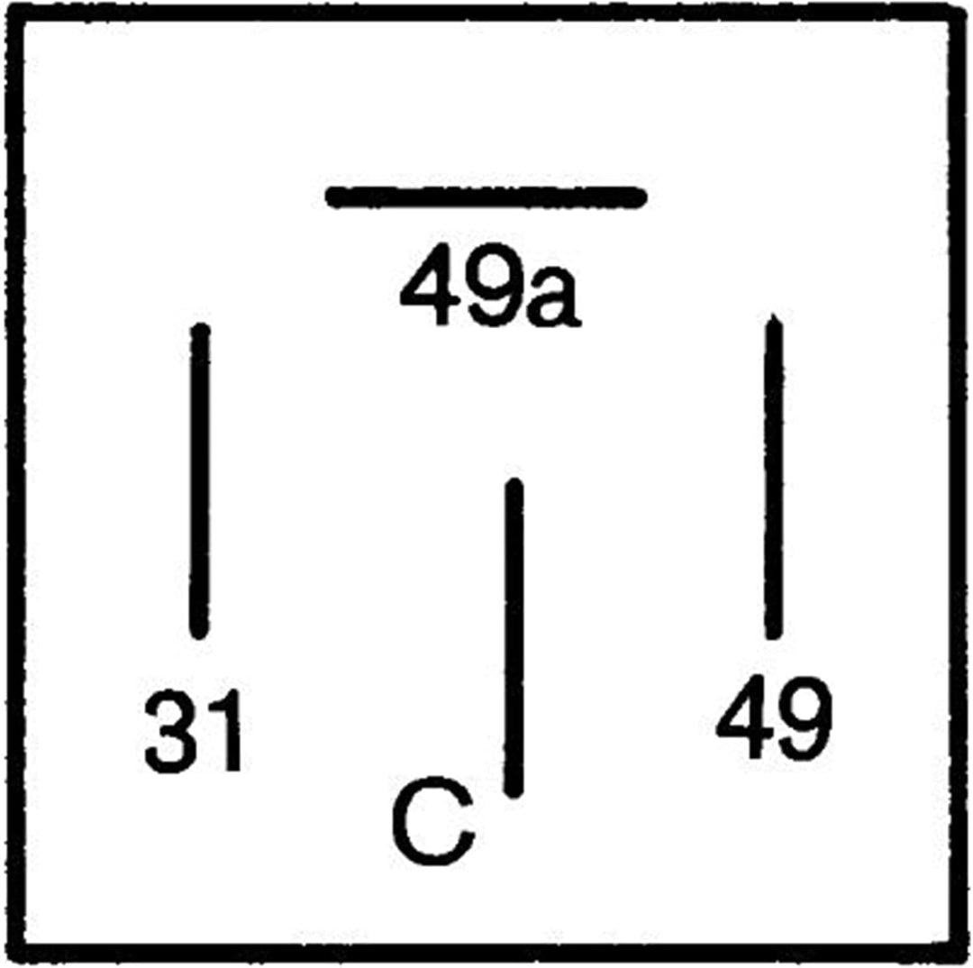 HELLA - Blinkgeber - 12V - 4-polig - Anbau - elektronisch - mit Halter - 4DB 001 887-041