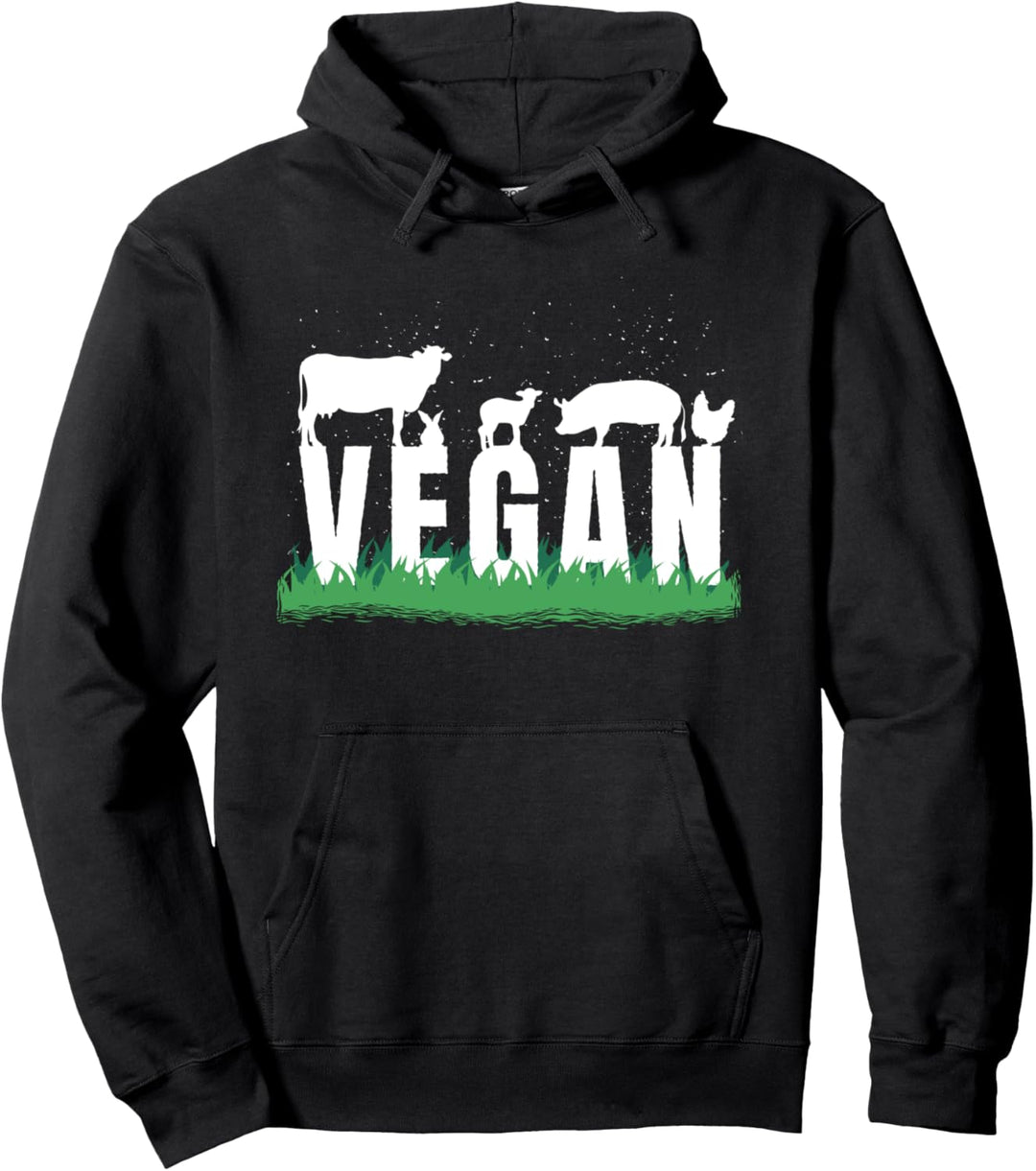 Vegan & Tierliebe Pullover Hoodie