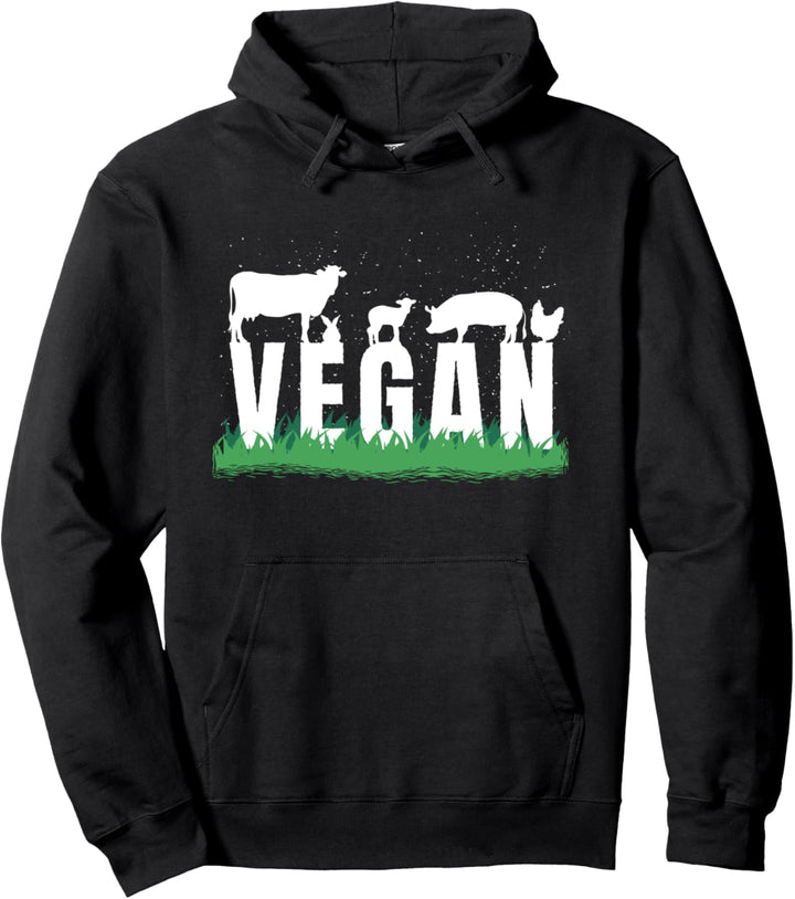 Vegan & Tierliebe Pullover Hoodie