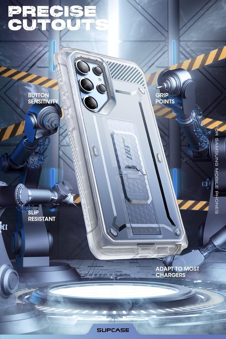 SUPCASE Schutzhülle für Samsung Galaxy S22 Ultra 5G (2022), 2 Displayschutzfolien vorne (ohne Folie