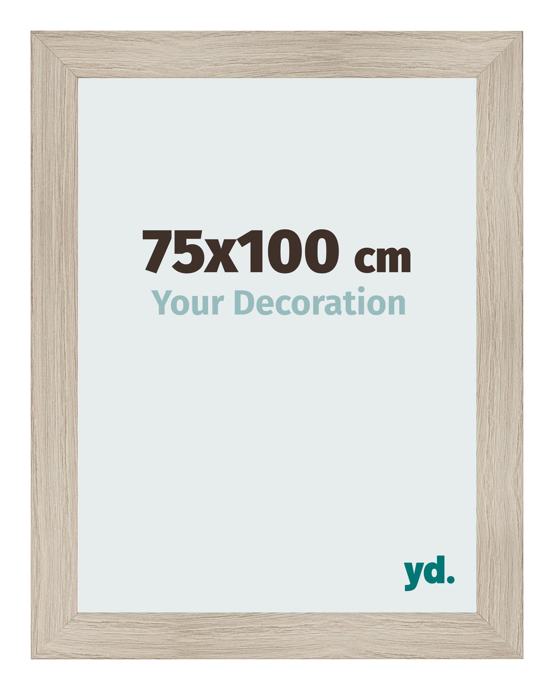 yd. Your Decoration - Bilderrahmen 75x100 cm - Eiche Hell - Bilderrahmen aus MDF mit Acrylglas - Ant