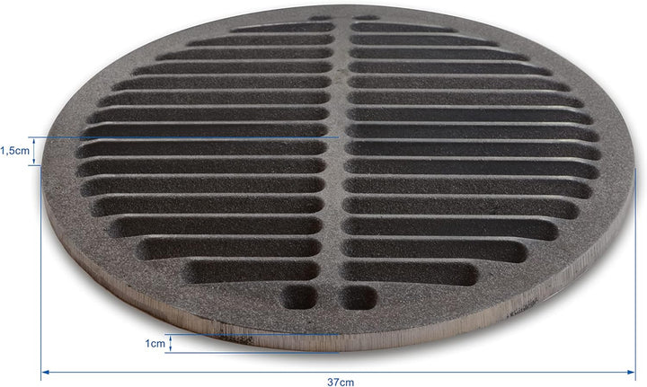Grillrostprofi - Feuerrost Kohlerost Ascherost Kaminrost, rund Durchmesser 37 cm - das Original aus