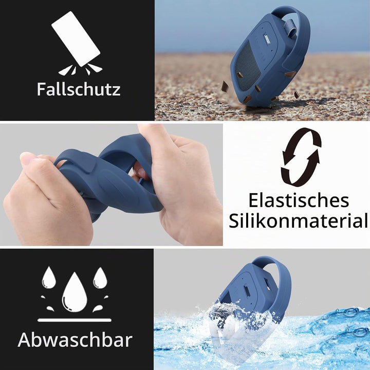 Aenllosi Silikon-Schutzhülle für tragbaren Bluetooth-Lautsprecher Bose New SoundLink Micro (2. Gen.)