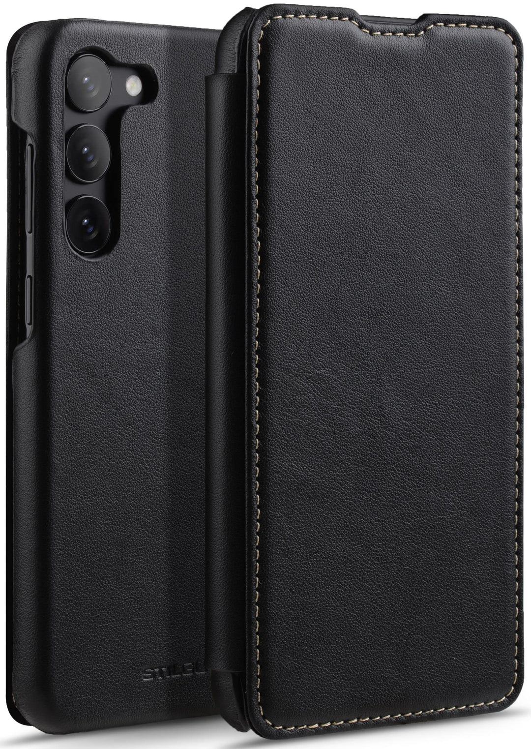 STILGUT Book Case kompatibel mit Samsung Galaxy S23 Plus Hülle aus Leder, Lederhülle, Klapphülle, Ha