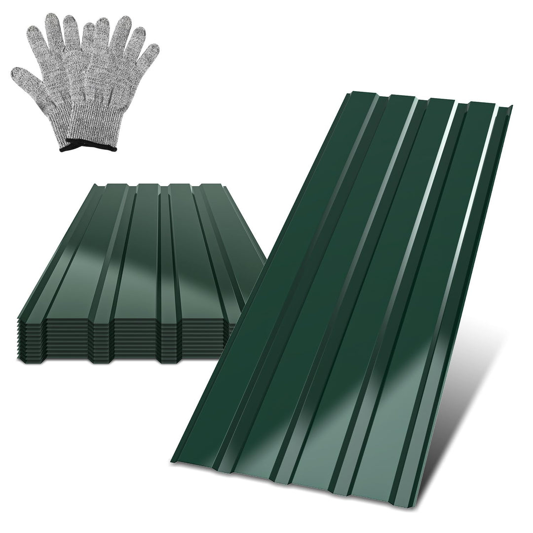 24 Stück Trapezblech Profilblech 129×46 cm Grün | Dachblech aus verzinktem Stahl 0,25 mm, wetterfest