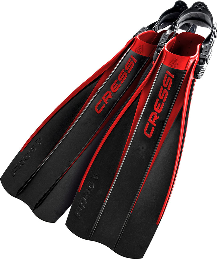 Cressi Geräteflossen Tauchen Frog Made in Italy Verstellbare Flossen M/L Schwarz/Rot, M/L Schwarz/Ro