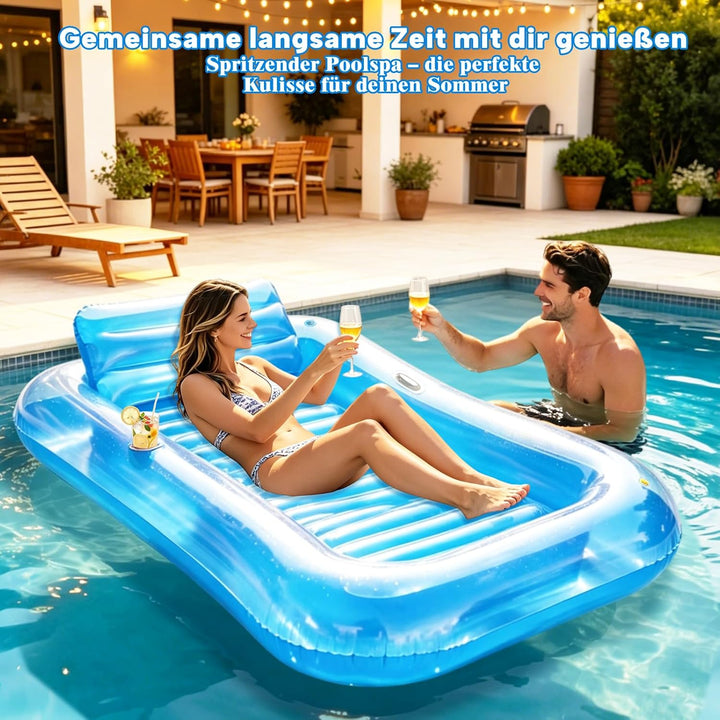 Aufblasbare Tanning Pool, Aufblasbarer Luftmatratze Pool Erwachsene, Aufblasbares Sonnenpool mit Kis