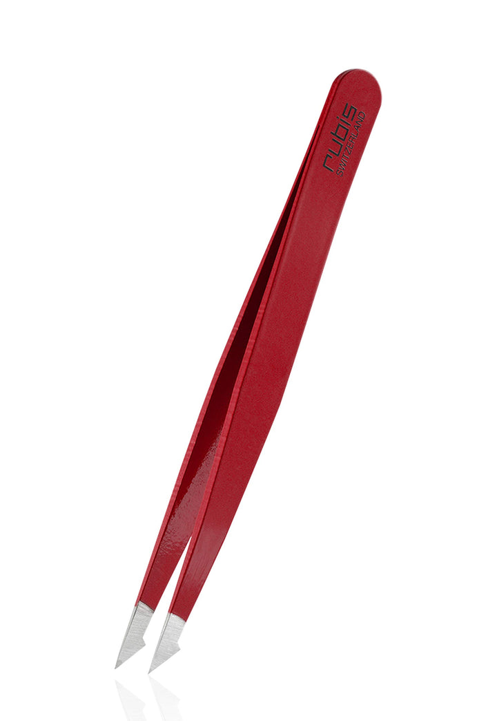 Rubis Pinzette Evolution 2in1 - spitz, schräg und fein - Splitterpinzette für eingewachsene Haare un
