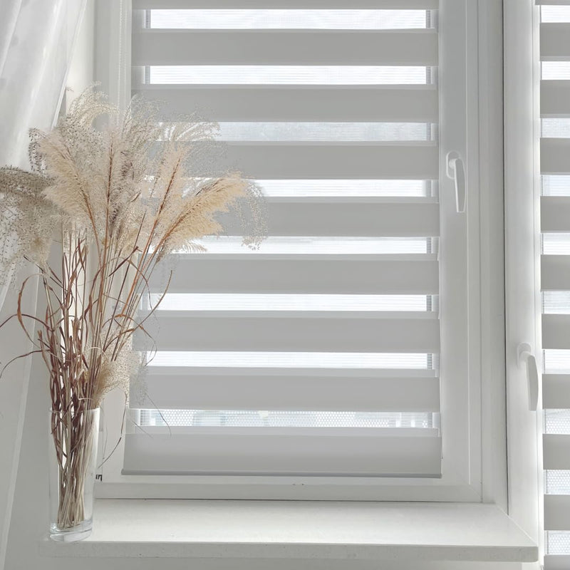 Home-Vision® DuoRollo Klemmfix, Doppelrollo ohne Bohren mit Klämmträgern, Rollos für Fenster und Tür