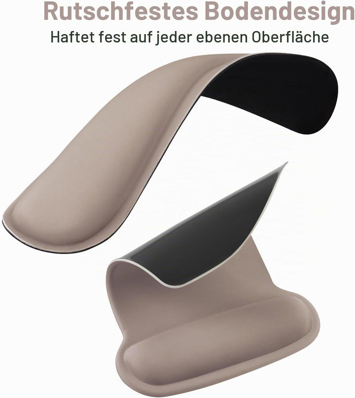 MOSISO Handgelenkauflagen für Mauspad&Tastatur Set,Ergonomisches Mauspad Rutschfester Boden Zuhause/