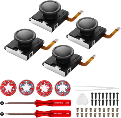 AKNES GuliKit Switch JoyCon Joystick, Switch Hall Effect Joystick Reparaturset für JoyCon, Switch Jo