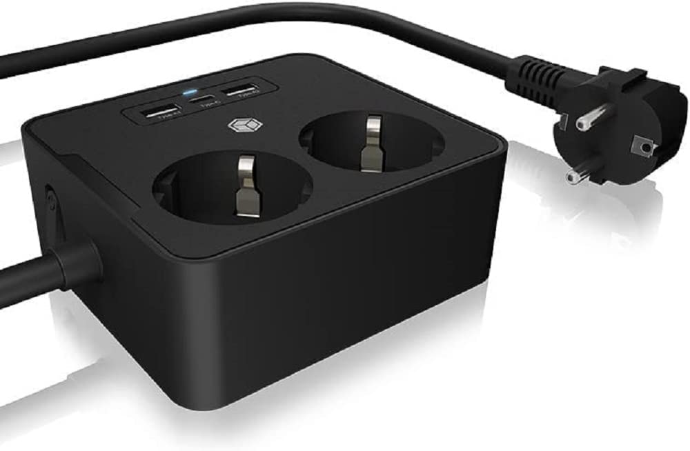 ICY BOX RaidSonic IB-MPS2220B-CH für Tisch- oder Wandmontage
