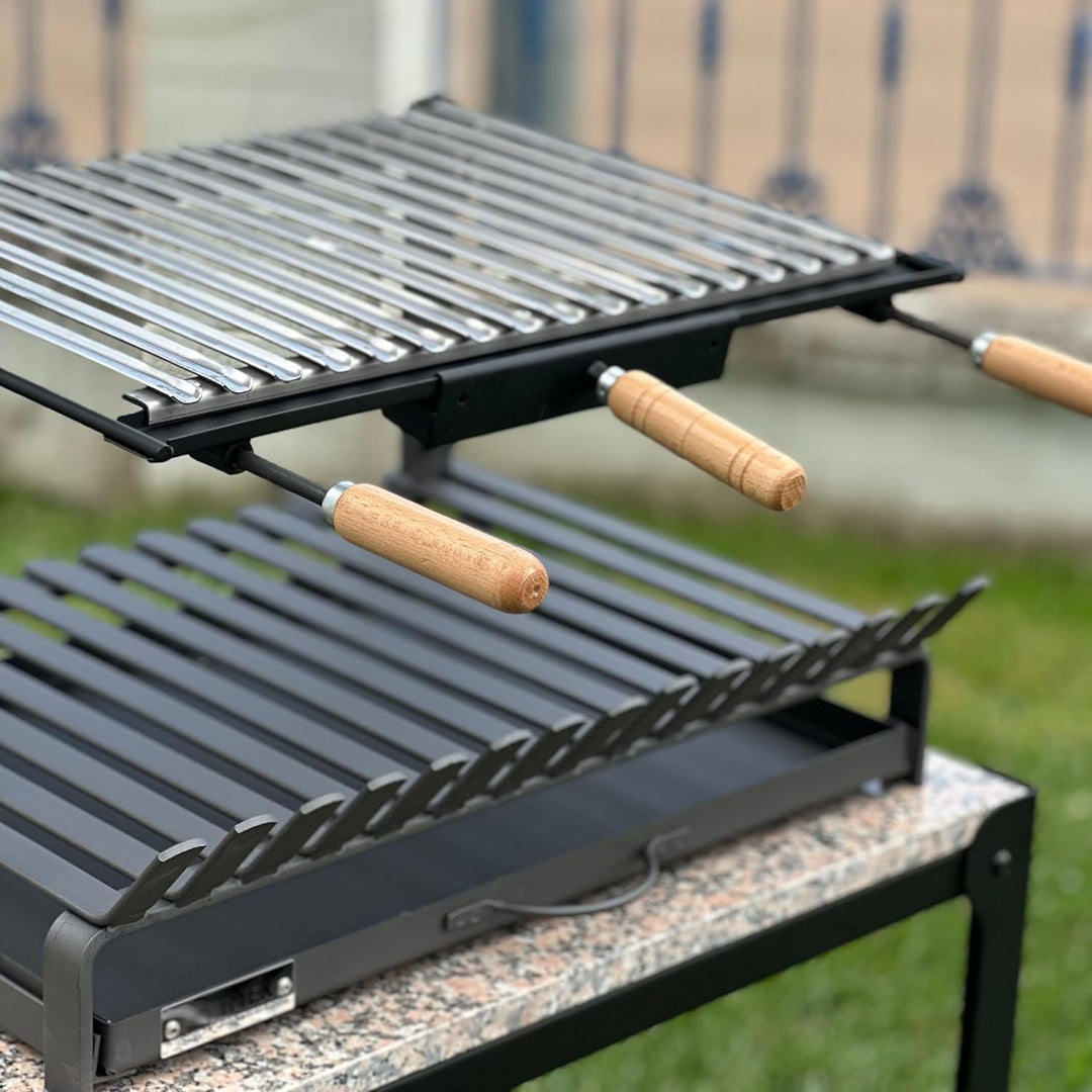 Imex El Zorro 71407, Grill mit Rost, Edelstahl 60 x 43 x 33 cm, schwarz, Edelstahl