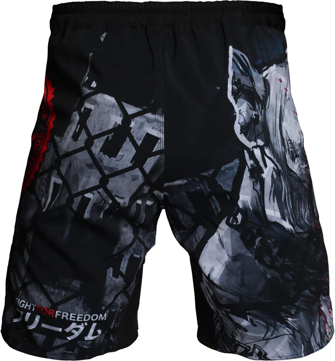 Hardcore Training Fight Shorts Kurze Hose Herren Kampfshorts Männer BJJ Grappling Boxen MMA No Gi Cr