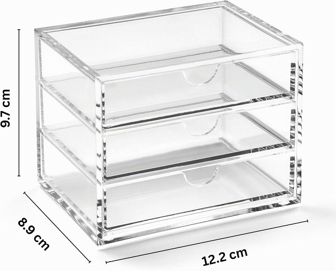 OSCO A3275 Magazin mit 3 Schubladen aus klarem Acryl, klein Small (3 Drawer), Small (3 Drawer)