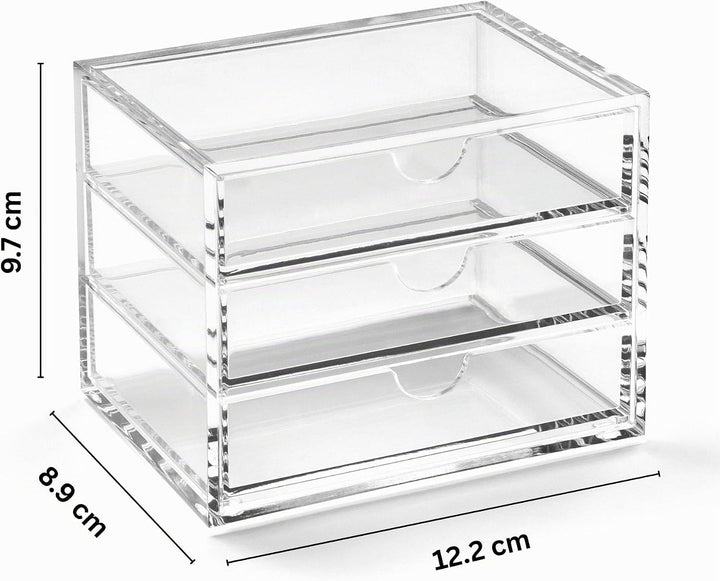 OSCO A3275 Magazin mit 3 Schubladen aus klarem Acryl, klein Small (3 Drawer), Small (3 Drawer)