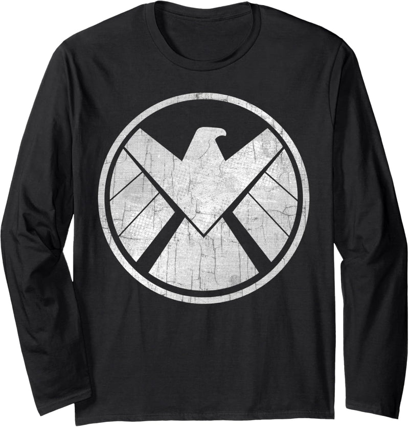 Marvel Agents of S.H.I.E.L.D. Grungy Logo Vintage Langarmshirt