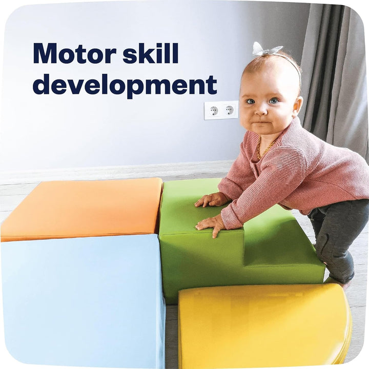IGLU SOFT PLAY Corner Crawler Softbausteine Riesenbausteine Schaumstoffbausteine 4 Blöcke - Anti-Rut