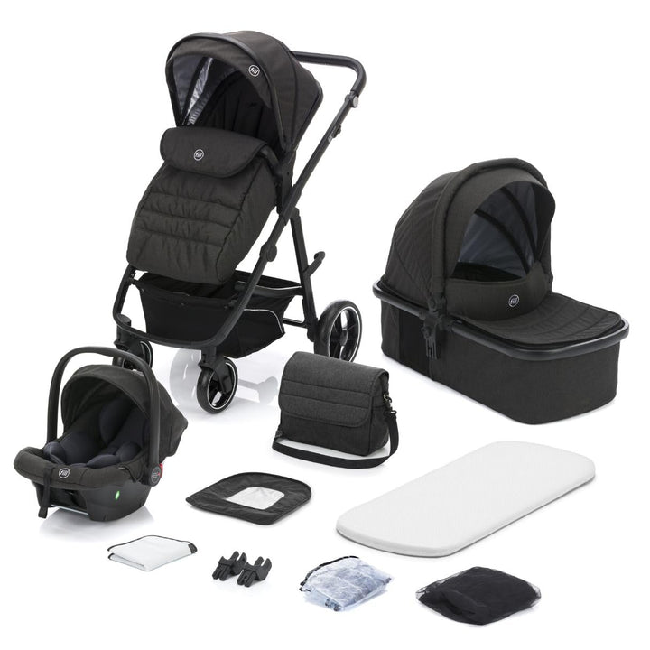 Fillikid 4-1 Kombi-Kinderwagen-Set Fill Jaguar mit Sportsitz, Babywanne mit Matratze, Babyschale, Wi