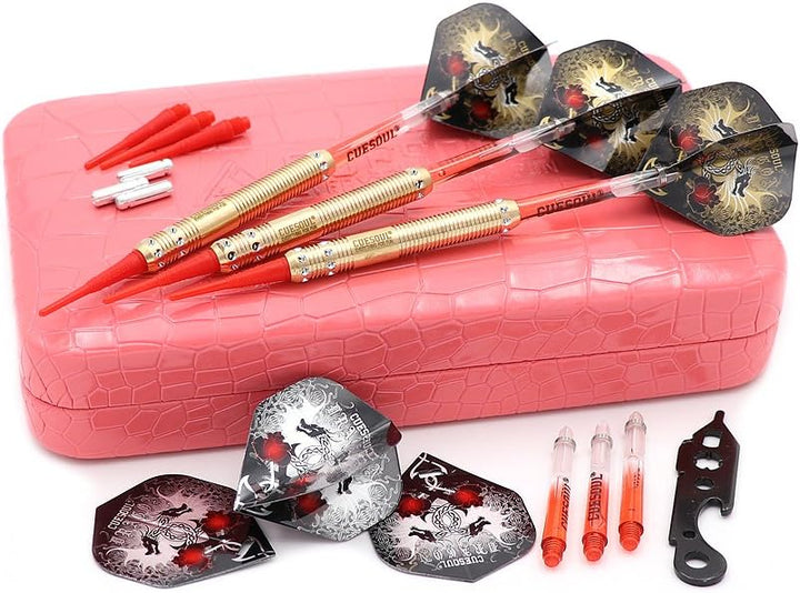 Cuesoul 16 Grams Deluxe Soft Tip Darts Set with Luxury Case（Dragon Series） JL-STL-B1108+D601, JL-STL