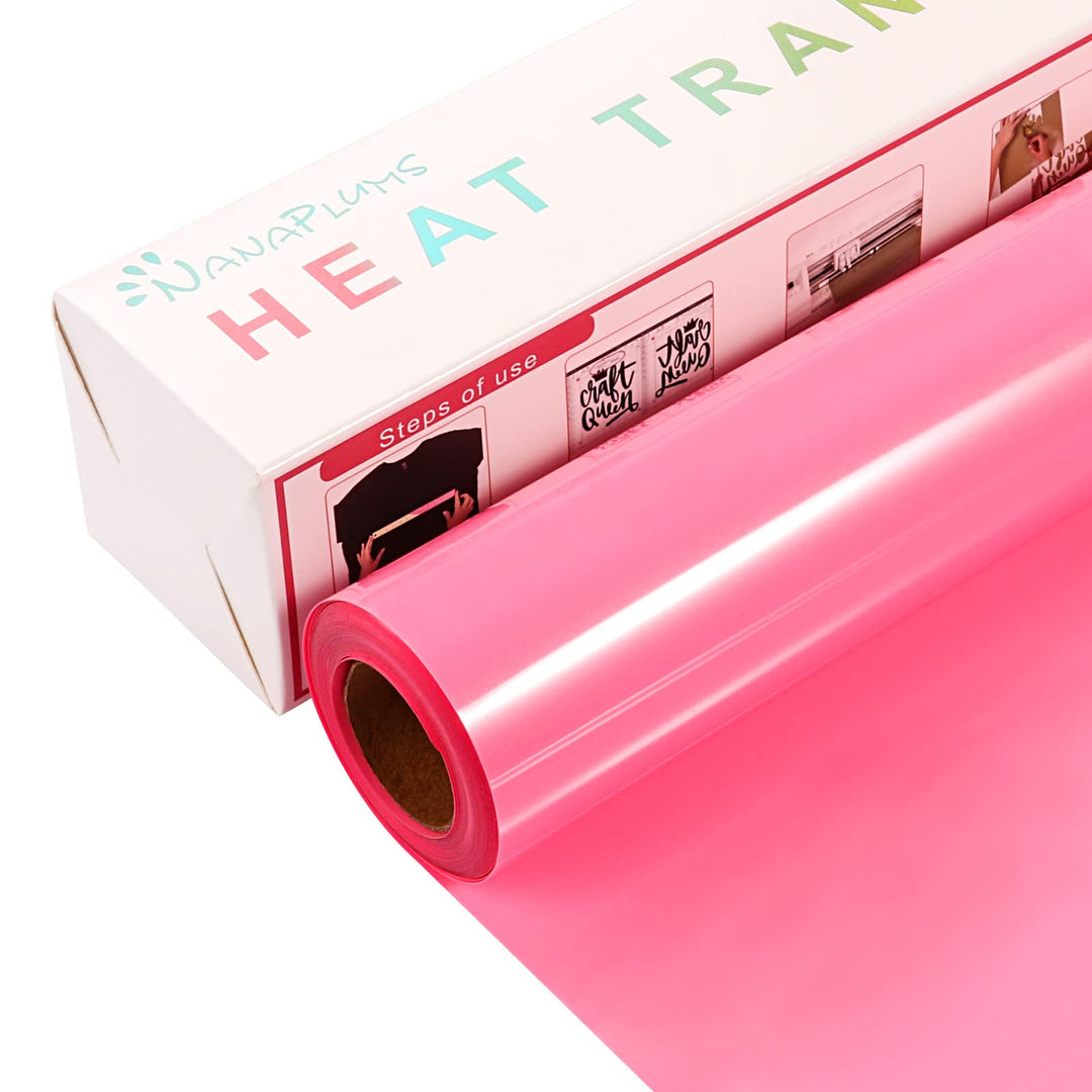 NANAPLUMS Plotterfolie Textil, 30.5cm×4m Flexfolie Plotter Textil, Bügelfolie für Textilien Transfer