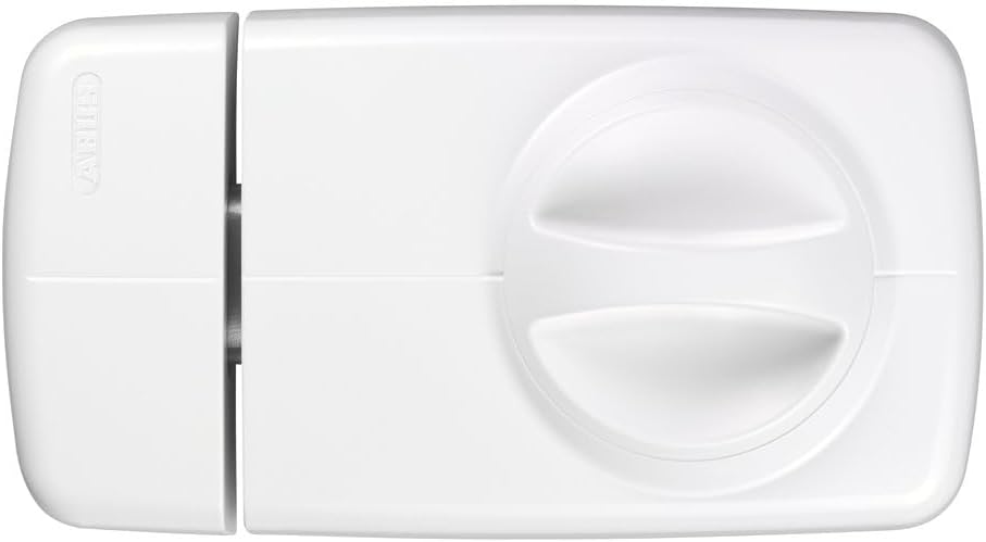 ABUS Tür-Zusatzschloss 7010, mit Drehknauf, weiss, 53270 Metall Metall ohne Alarm Weiss, Metall ohne