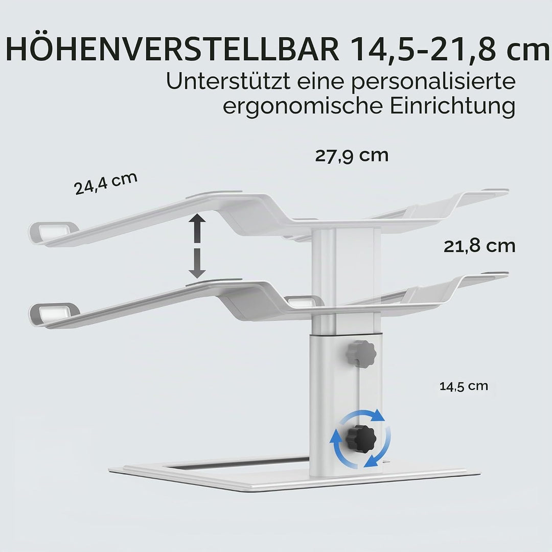 SOUNDANCE Verstellbarer Laptop-Ständer für Schreibtisch, Computerständer, ergonomischer Laptop-Halte