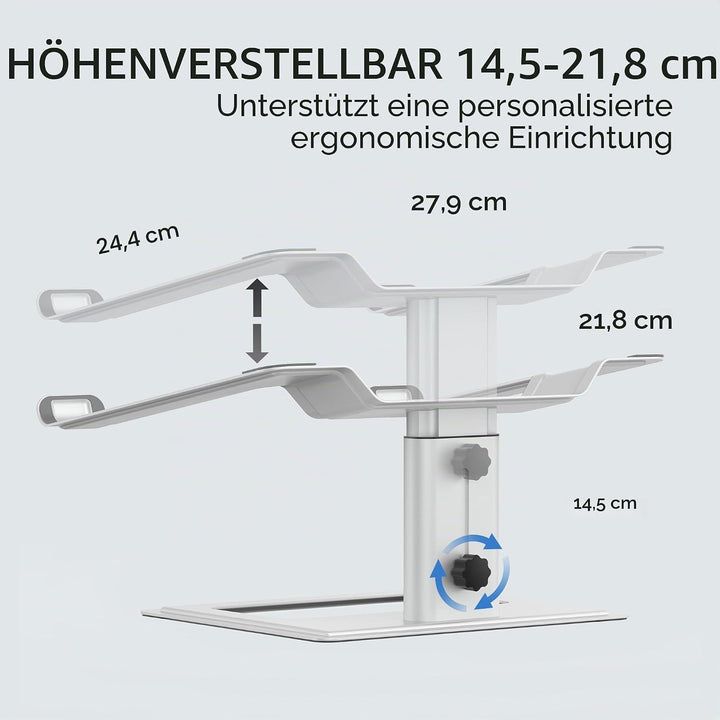 SOUNDANCE Verstellbarer Laptop-Ständer für Schreibtisch, Computerständer, ergonomischer Laptop-Halte