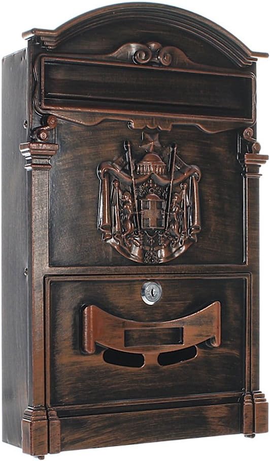 Rottner Briefkasten Ashford antique aus pulverbeschichtetem Aluminium mit Einwurfschlitz, britisches