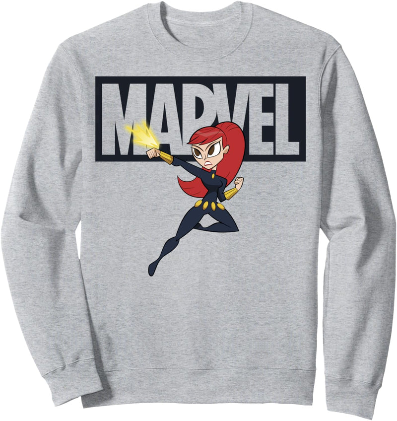 Marvel Avengers Black Widow Logo Doodle Sweatshirt