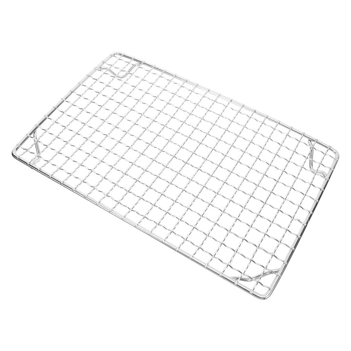 Edelstahl Grillrost mit Füssen 28 X 18cm Rechteckiges Grillgitter zum Backen und Braten Antihaftbesc