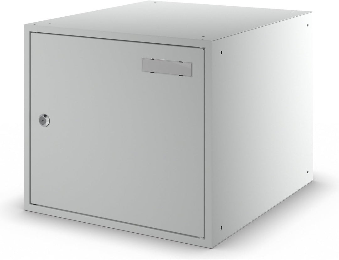 eurokraft | Schliessfachwürfel | antibakteriell | HxBxT 350 x 400 x 450 mm | lichtgrau RAL 7035