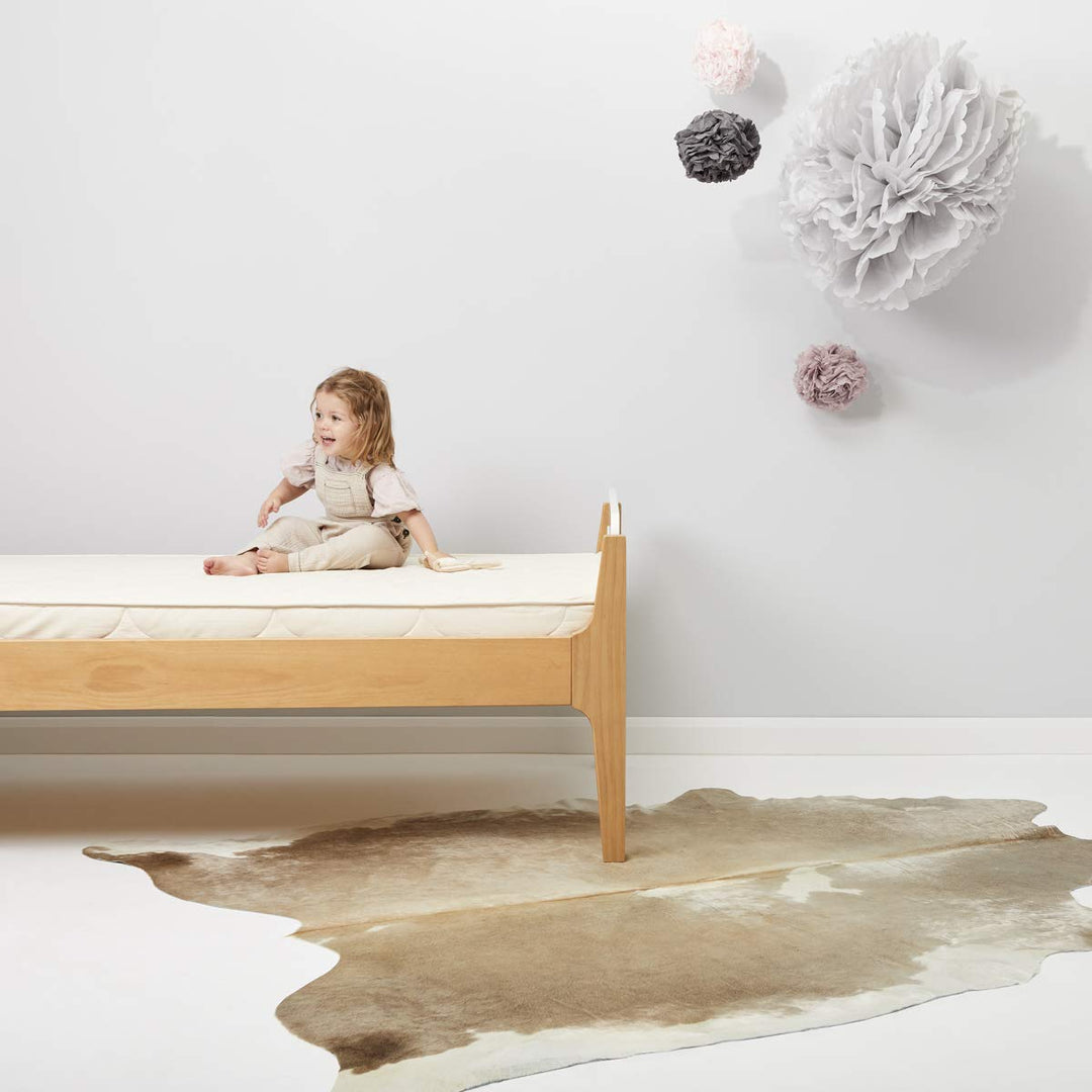 The Little Green Sheep Wasserdichter Matratzenschoner, aus Naturstoffen, Kinderbettgrösse 100 g (12e