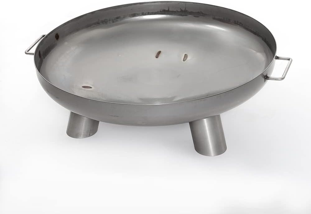 Czaja Feuerschalen® Edelstahl Feuerschale Coburg Ø 80 cm mit Wasserablauf aus rostfreiem, hitzebestä